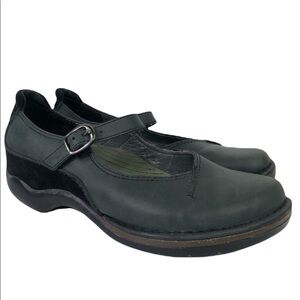 Dansko Black Leather Suede Mary Jane Shoes Size 8.5-9